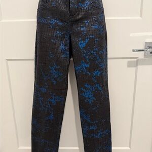Cache Black and Blue Patterned jeans